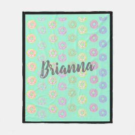 Minze Green Donut Individuelle Name Medium Fleece