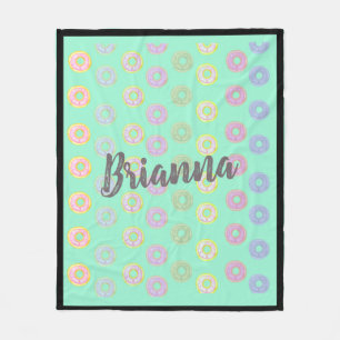 Minze Green Donut Individuelle Name Medium Fleece