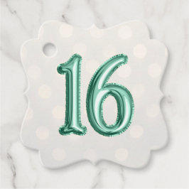 Minze Green Foil und Gold Bokeh Shimmer Geschenkanhänger