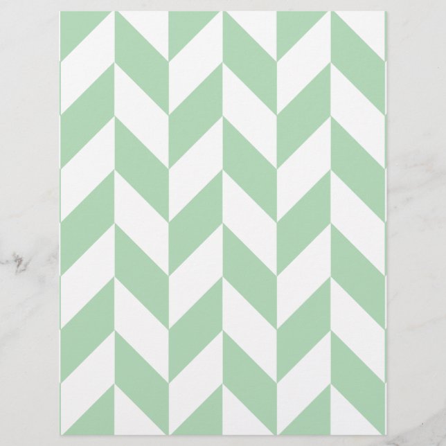 Minze Green Herringbone-Muster (Vorderseite)