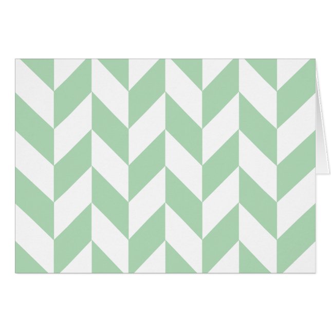 Minze Green Herringbone-Muster (Vorderseite (Horizontal))