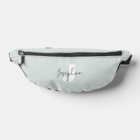 Minze Green Moderne Minimalistisch Mit Monogramm