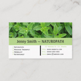 Minze Green Naturopath Termin Business Card