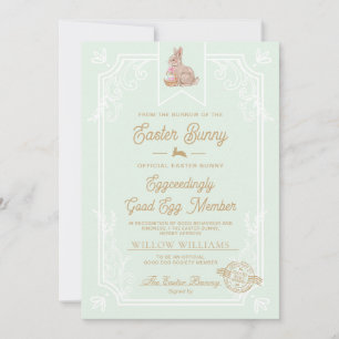 Minze Green Oaster Good EierMember Certificate Car Einladung