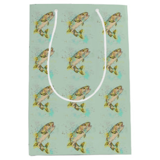 Minze Green Rainbow Trout Geschenktasche Mittlere Geschenktüte