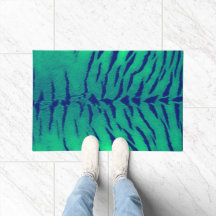 Minze Green Tiger Skin Print
