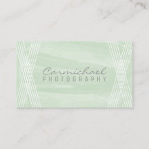 Minze Green Watercolor Deko Business Card