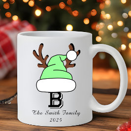 Minze Green Weihnachtsmannmütze Monogram Family Ch Kaffeetasse