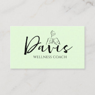 Minze Green Wellness Coach Business Card Visitenkarte