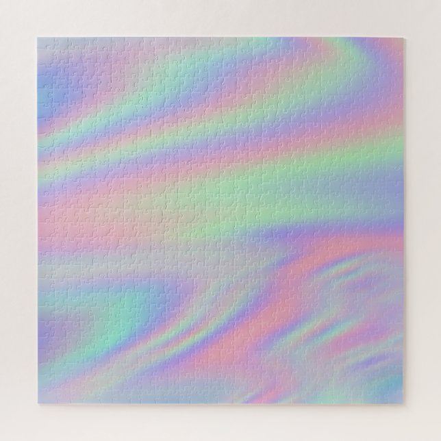 Minze grün rosa Iridescent Rainbow Ombre (Vertikal)