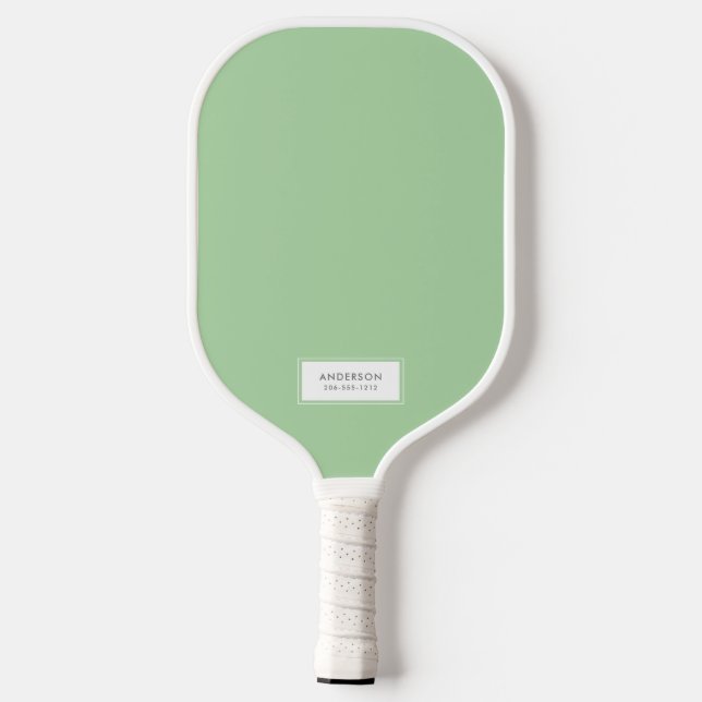 Minze, grün und weiß pickleball schläger (Rückseite)