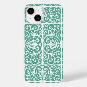 Minze grüne Blättermuster Case-Mate iPhone 14 Hülle