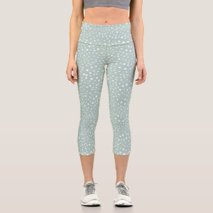 Minze, grüne Dalmatiner, Dalmatiner Punkte, gepunk Capri Leggings
