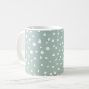 Minze, grüne Dalmatiner, Dalmatiner Punkte, gepunk Kaffeetasse