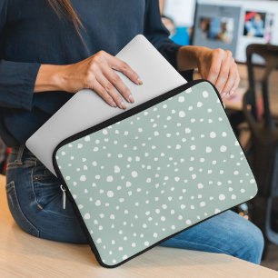 Minze, grüne Dalmatiner, Dalmatiner Punkte, gepunk Laptopschutzhülle