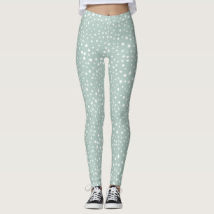 Minze, grüne Dalmatiner, Dalmatiner Punkte, gepunk Leggings