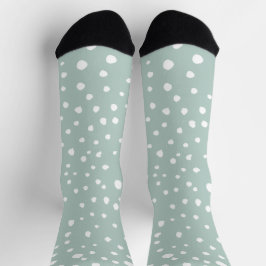 Minze, grüne Dalmatiner, Dalmatiner Punkte, gepunk Socken
