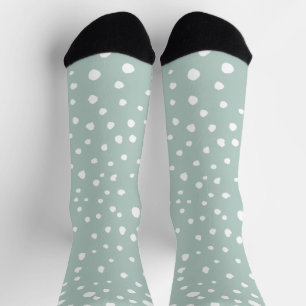 Minze, grüne Dalmatiner, Dalmatiner Punkte, gepunk Socken