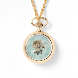 Minze grüne Elfenbein Rose Gold Bracelet Watch Armbanduhr