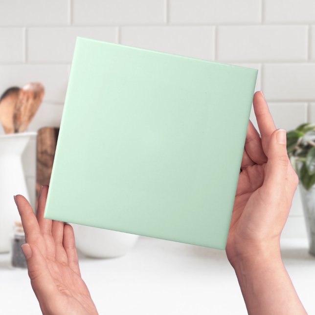 Minze grüne Farbtafel Fliese (mint green solid color plain tiles)
