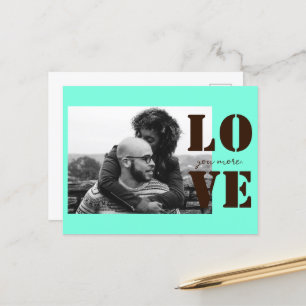 Minze grüne Liebe Mehr Valentinstag Postkarte