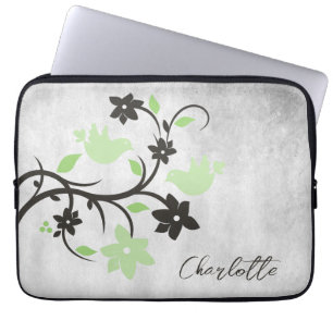 Minze grüne Lovebirds Personalisierter Laptop-Sieb Laptopschutzhülle