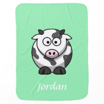 Minze grüne Personalisierte Kuhblanket