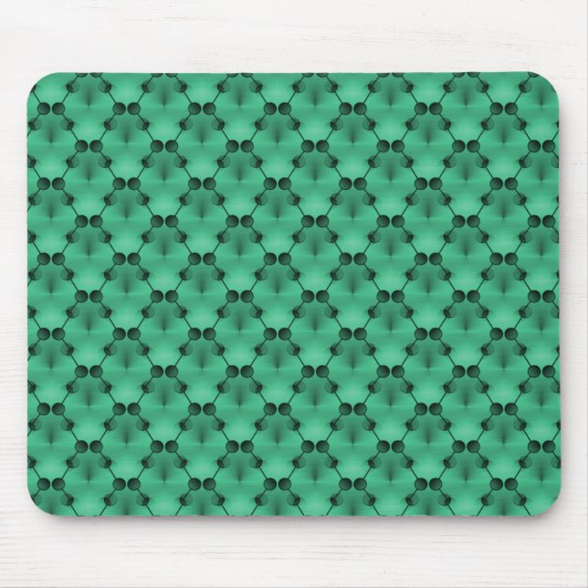 Minze grüne Retro Funk Circles Mousepad (Vorne)
