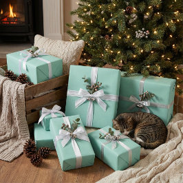 Minze grüne Umhüllungspapier weich Pastell Geschen Geschenkpapier Set