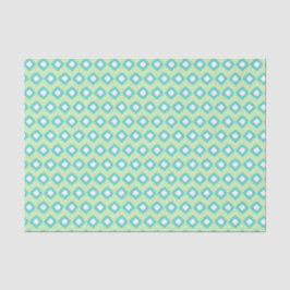 Minze grüne und Aquamarine Ikat-Muster Seidenpapier