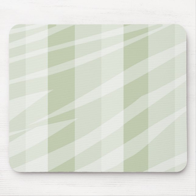 Minze grüne, weiße Zebrastreifen Mousepad (Vorne)