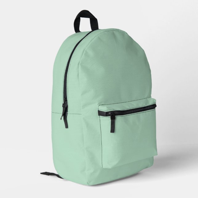 Minze grüner Minimalistischer Rucksack (Rückseitige Ecke links)