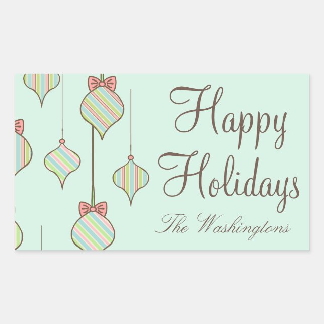 Minze Holiday Ornament Stickers (Vorderseite)