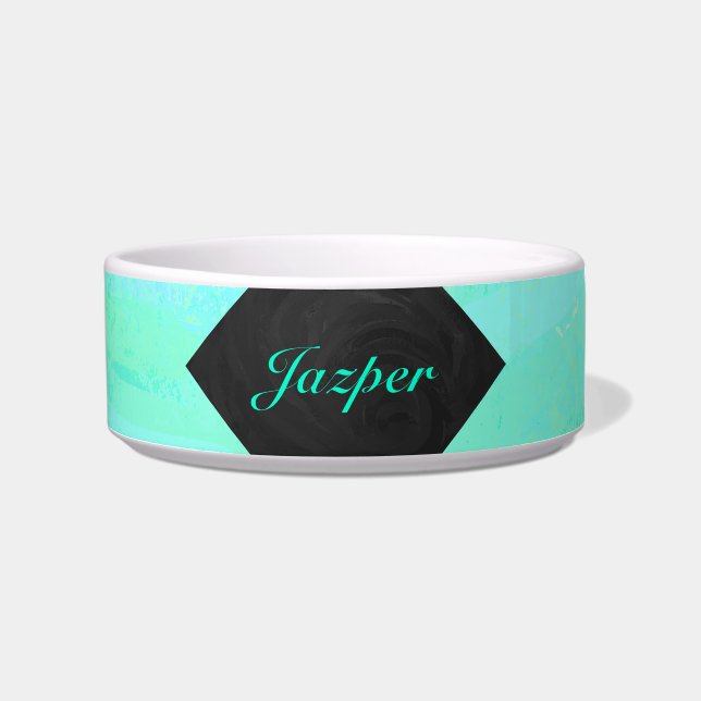 Minze Ice Blue und Black Monogram Napf (Vorderseite)