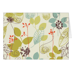 Minze in Olive Nature Gemustert Blank Card