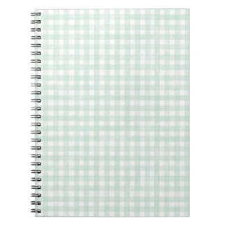 Minze Klassisches Gingham Notizblock