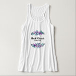 Minze & Lila Blumenkranz Hochzeitsstimmung Trauzeu Tank Top<br><div class="desc">Mint & Lila floral Wreath Wasserfarbe Hochzeitsgeschenk Personalisierte Trauzeugin T-Shirt mit hübscher Rose und Blume und lustigen modernen Brush Schriftart. Karo meinen Shop, um die gesamte Hochzeitssuite für dieses Design zu sehen!</div>