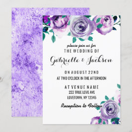 Minze & Lila Rose Einladung