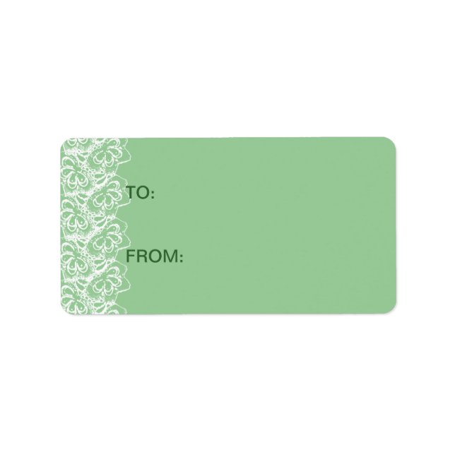 Minze mit Imitaten Adressaufkleber (Vorne)