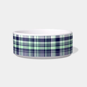Minze, Navy Blue, White Preppy Madras Kariert Napf