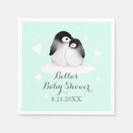 Minze Personalisiert Pinguin Paper Napkins Serviette