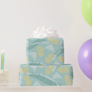 Minze Personalisierte Strick Aztec Hats Mittens Sc Geschenkpapier