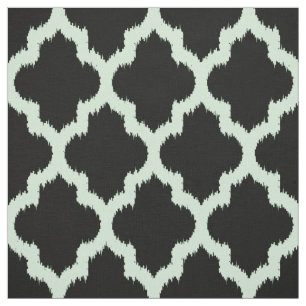 Minze Quatrefolie Ikat mit benutzerdefiniertem sch Stoff