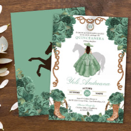 Minze Rose Charro Light Green Vestidos Quinceañera Einladung