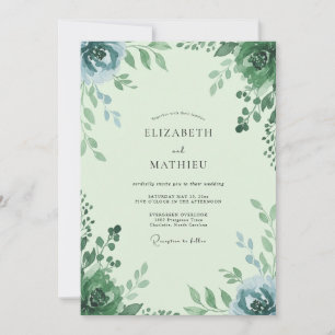 Minze Salbei Laub Eukalyptus Hochzeit Einladung