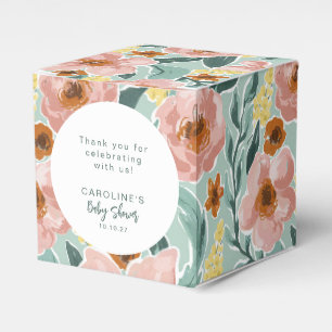 Minze-Salbei-Rosa-Blumenmuster - Individuelle Dank Geschenkschachtel