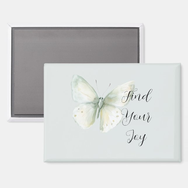 Minze Schmetterling Freude Magnet (Vorderseite/Rückseite)