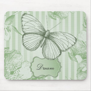 Minze Schmetterling Streifen Traum Mousepad