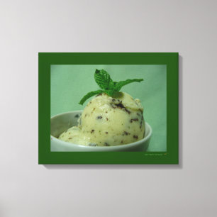 Minze Schokolade Chip Ice Creme gefroren Nachtisch Leinwanddruck