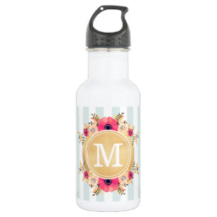 Minze Stripes Edelstahlflasche